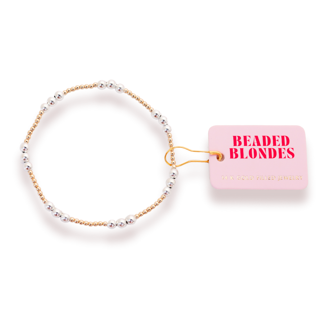 ILY Bracelet in Gold with Silver