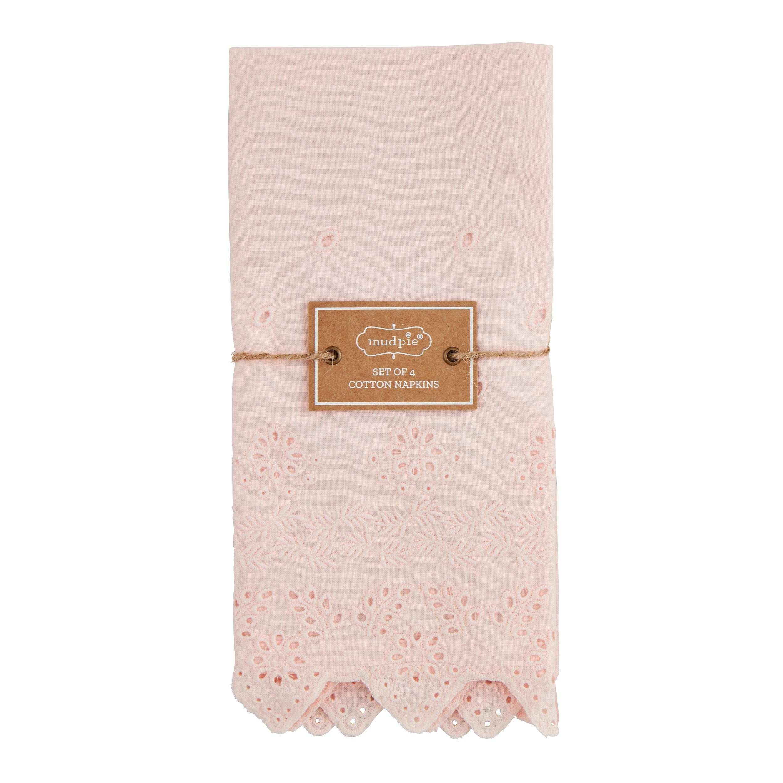 Pink Eyelet Spring Napkin