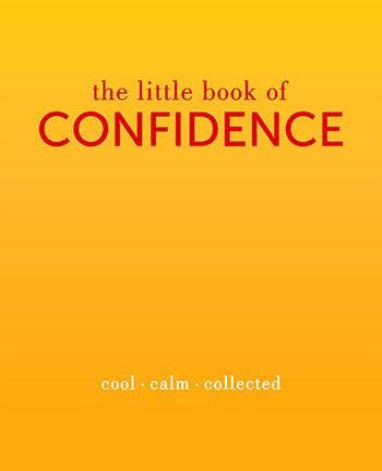 Book cover of 'the little book of Confidence' with a yellow background and red text.
