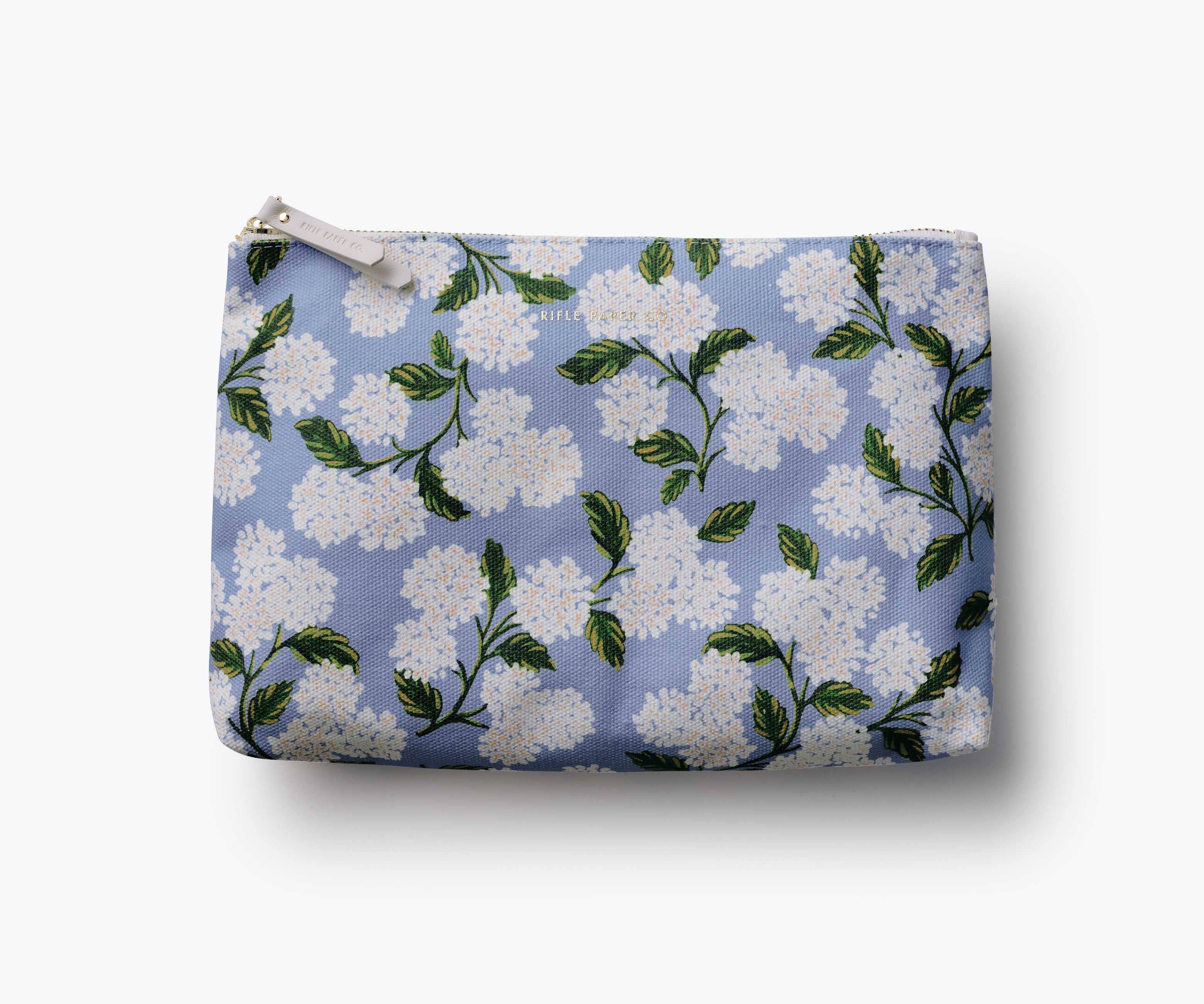 Hydrangea Zippered Pouch