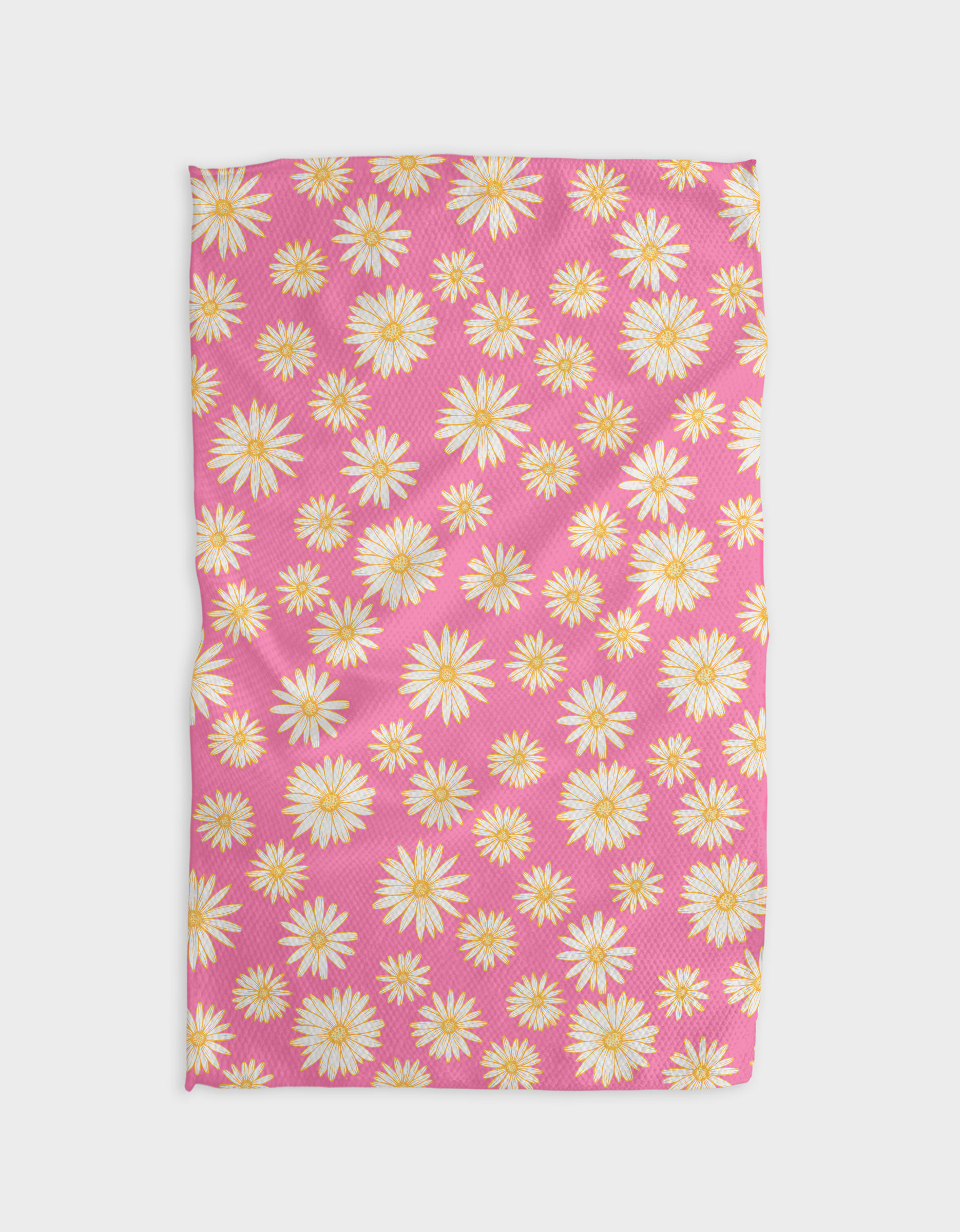 Geometry Daisy Days Pink Tea Towel