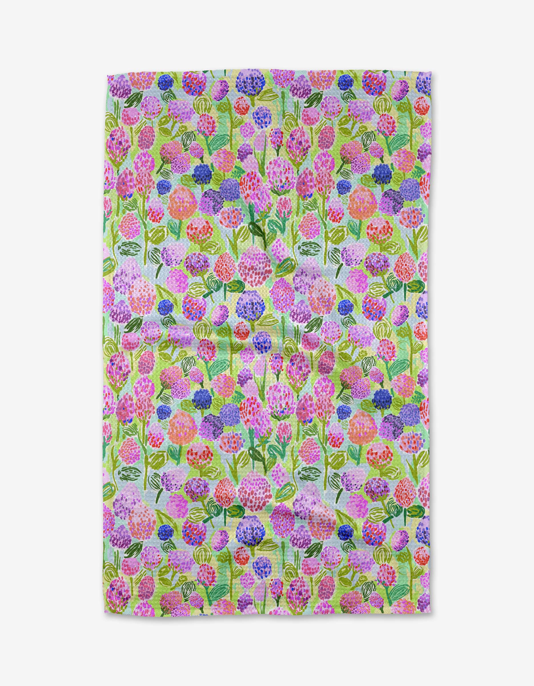Geometry Spring Clovers Tea Towel