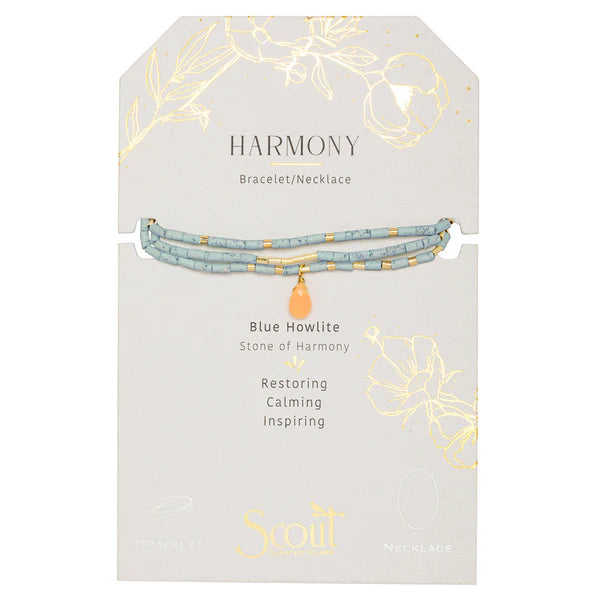 harmony bracelet necklace with blue howlite