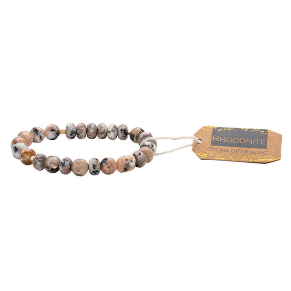 rhodonite stone bracelet
