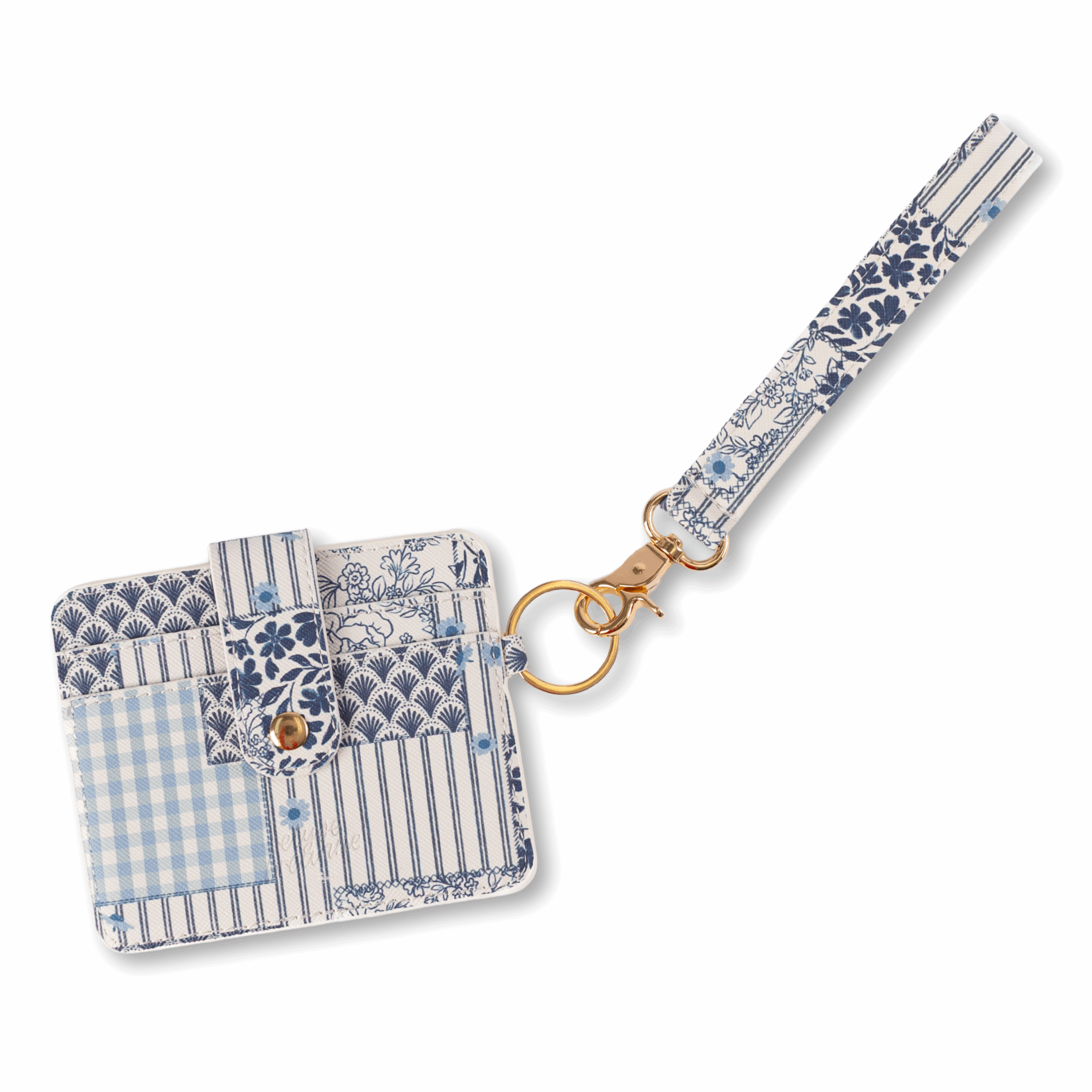 Coastal Patchwork Wristlet Keychain