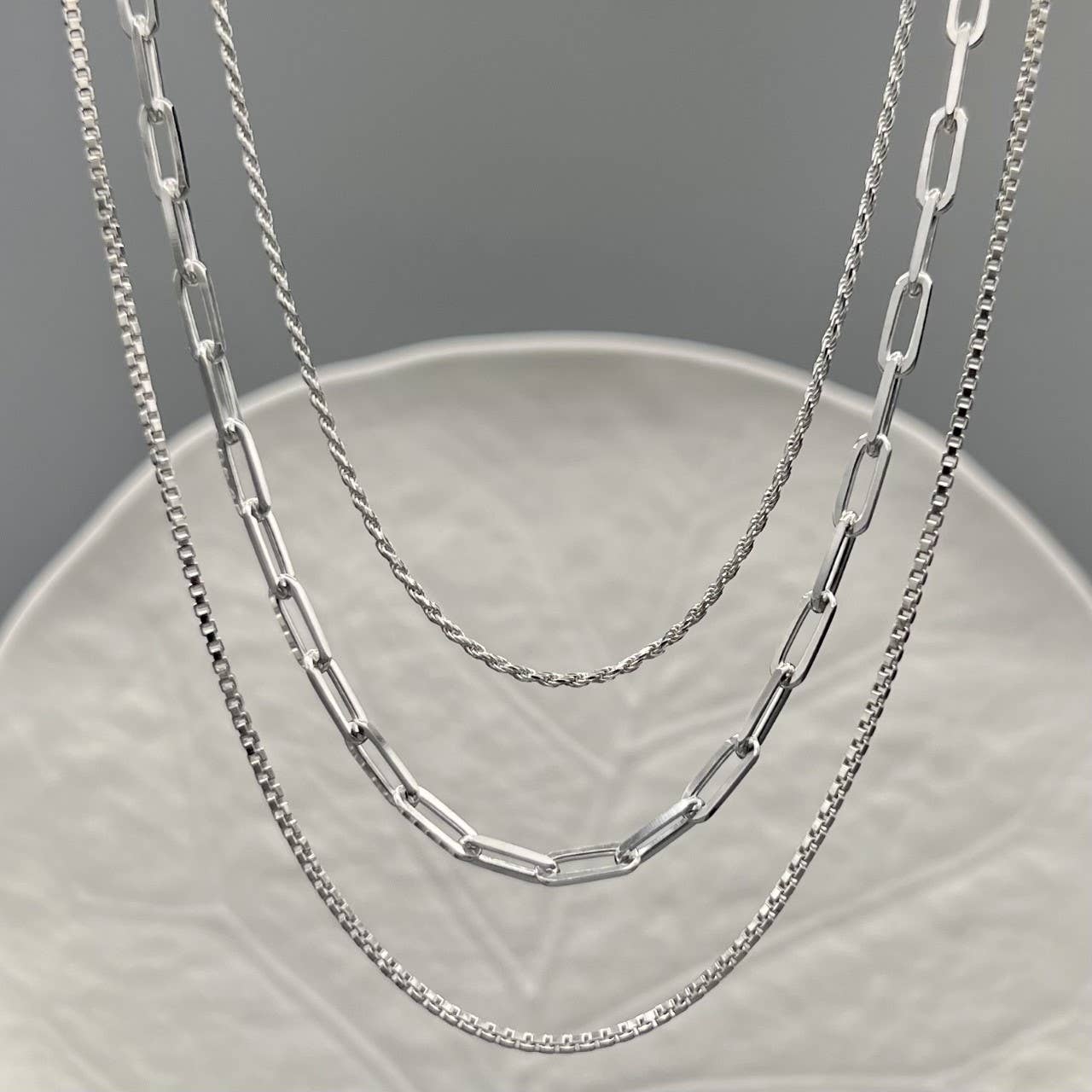 Silver 4x7mm Paperclip Link Chain