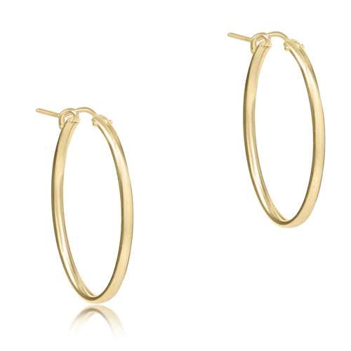 enewton Oval Gold 1" Hoop - Smooth earrings