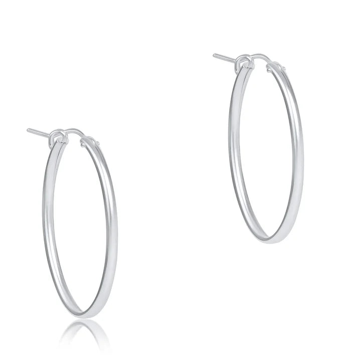 enewton Oval Sterling 1" Hoop - Smooth earrings