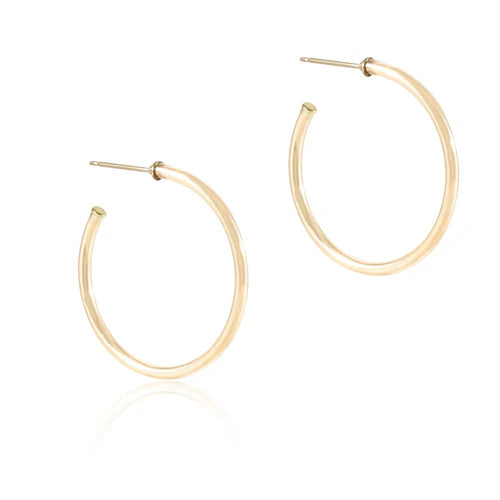 enewton Round Gold 1.25" Post Hoop - 2mm Smooth earrings