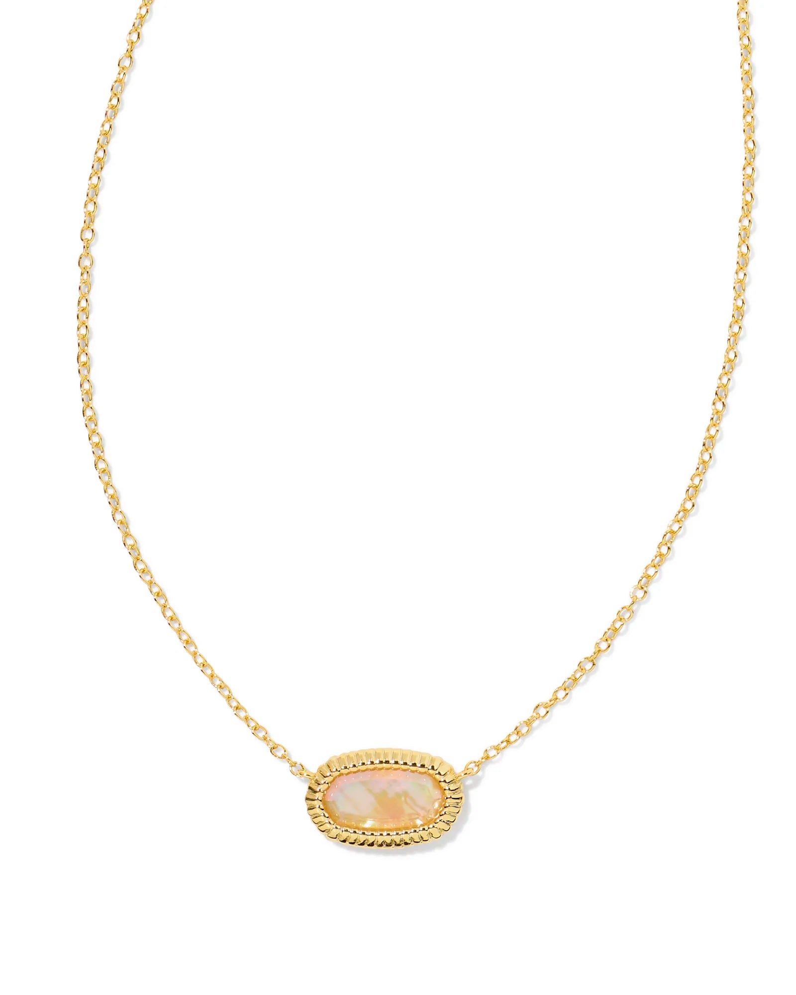 gold necklace with golden gemstone pendant