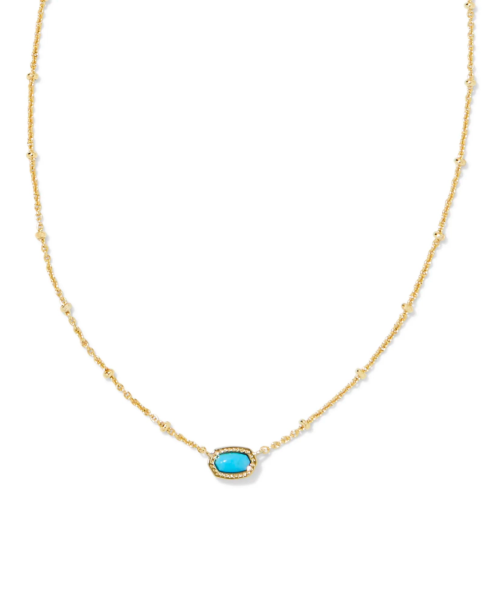 kendra scott mini elisa satellite short pendant necklace gold turquoise magnesite