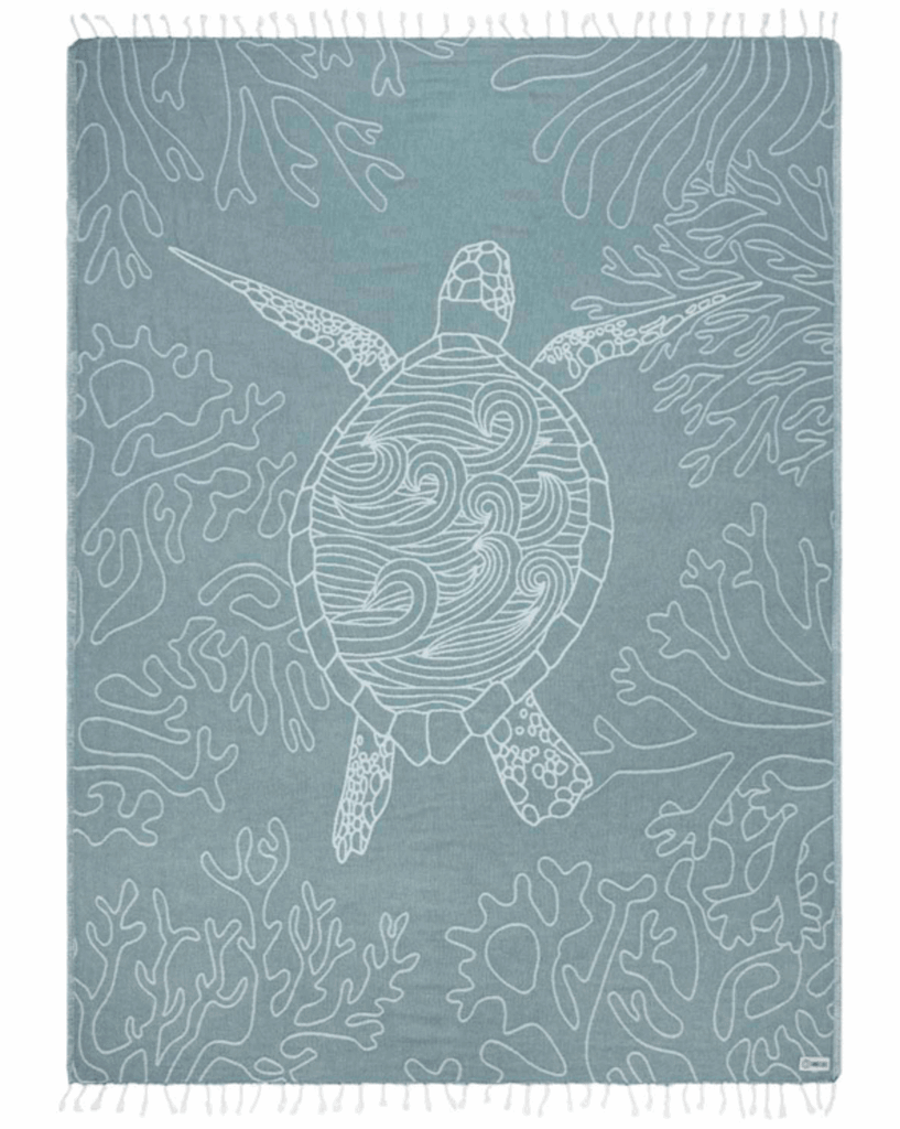 Sea Turtle Reef Deep Ocean - Large Towel