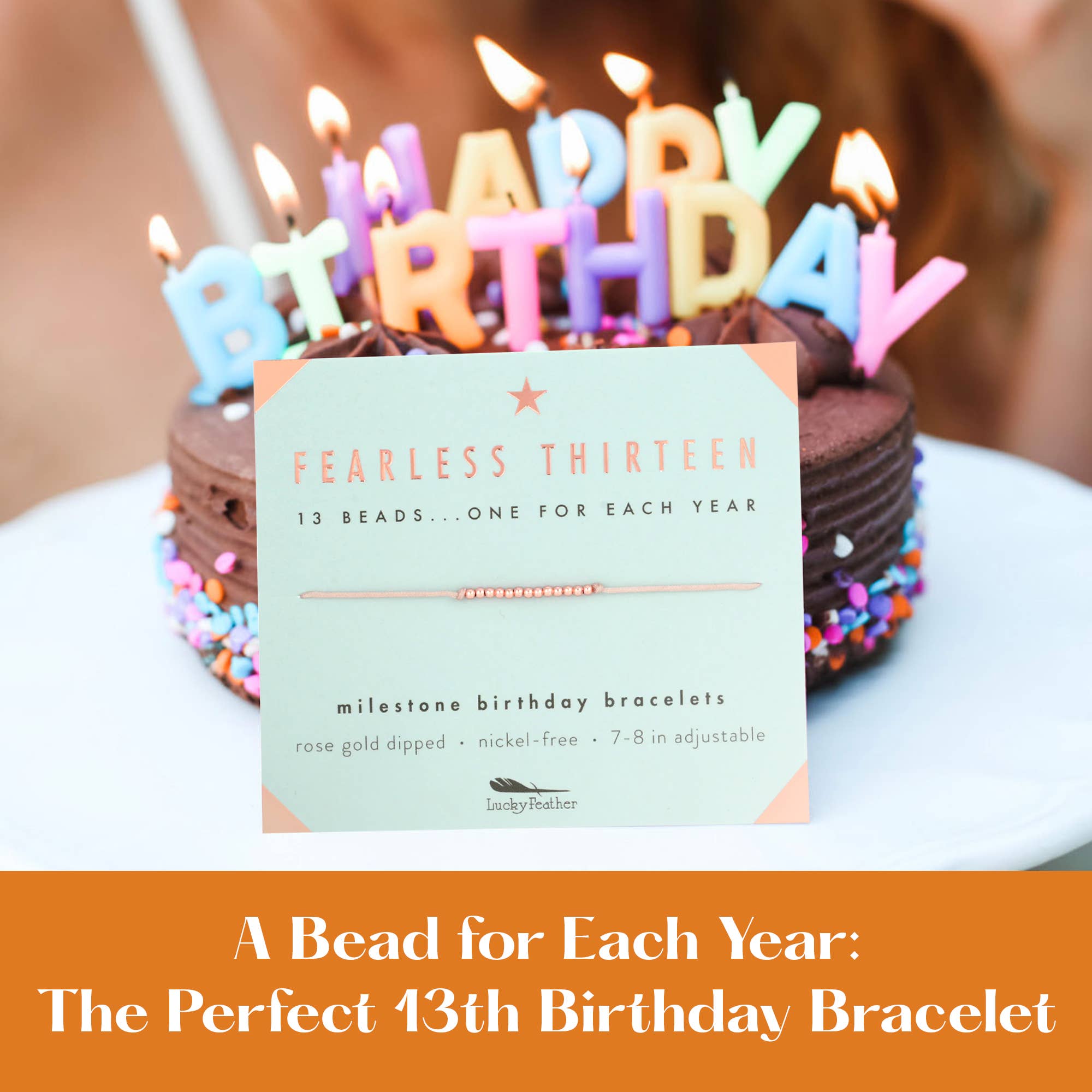 13th Milestone Birthday Bracelet -  A Bead for Each Year