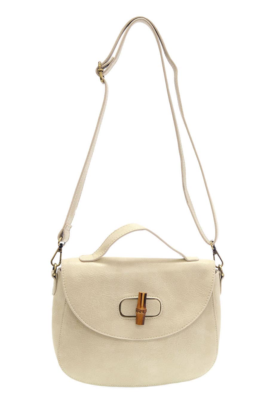 Hattie Bamboo Turnlock Top Handle Flap Crossbody