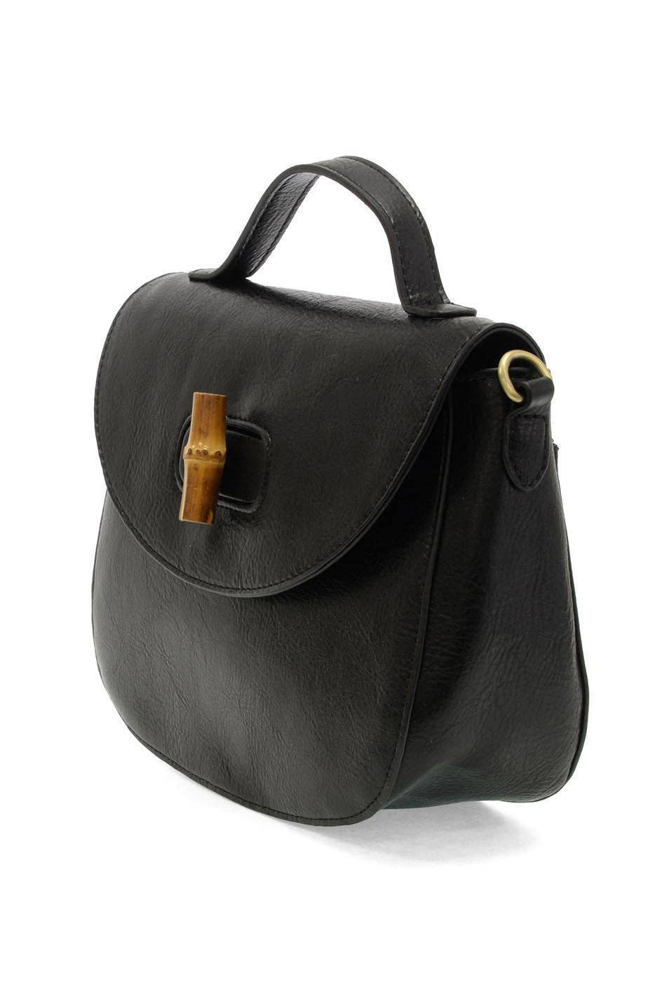 Hattie Bamboo Turnlock Top Handle Flap Crossbody