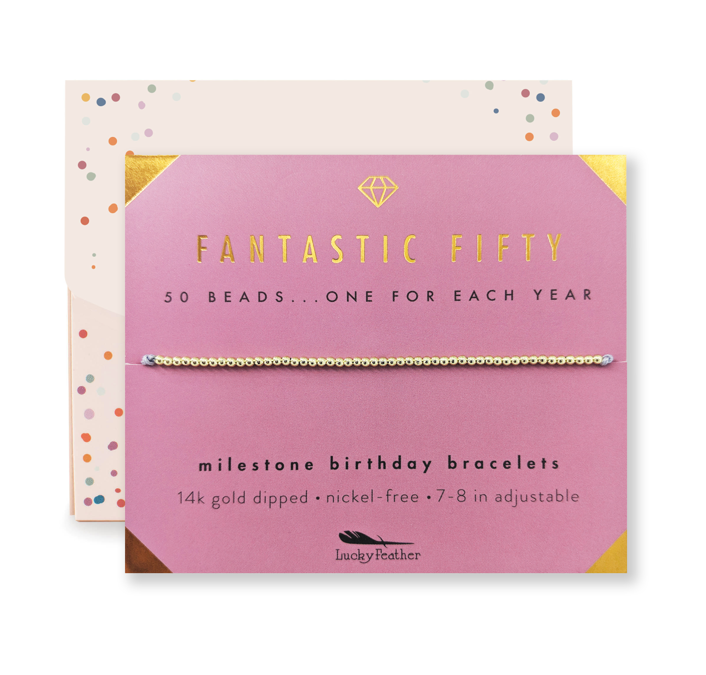 50th Milestone Birthday Bracelet - A Bead for Each Year