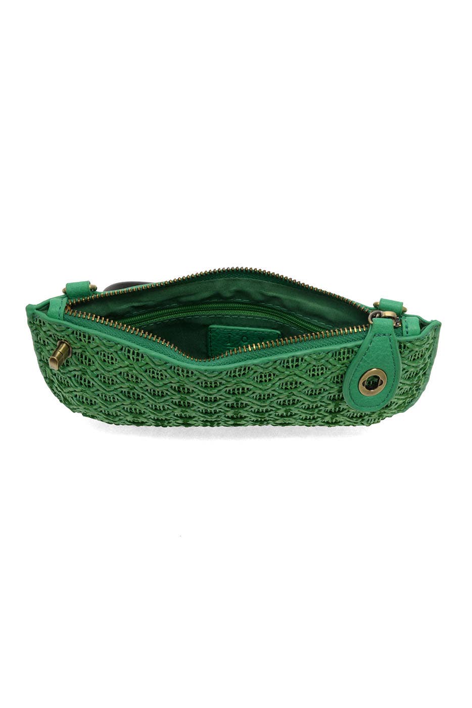 Lattice Woven Mini Crossbody Wristlet Clutch