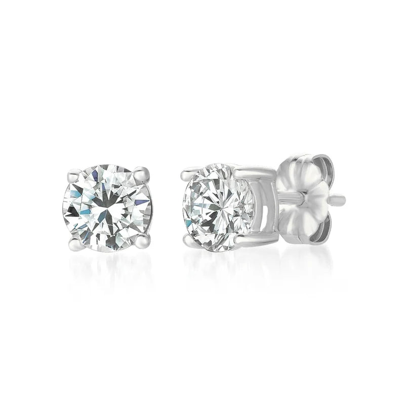 Stud Earrings Platinum 1cttw
