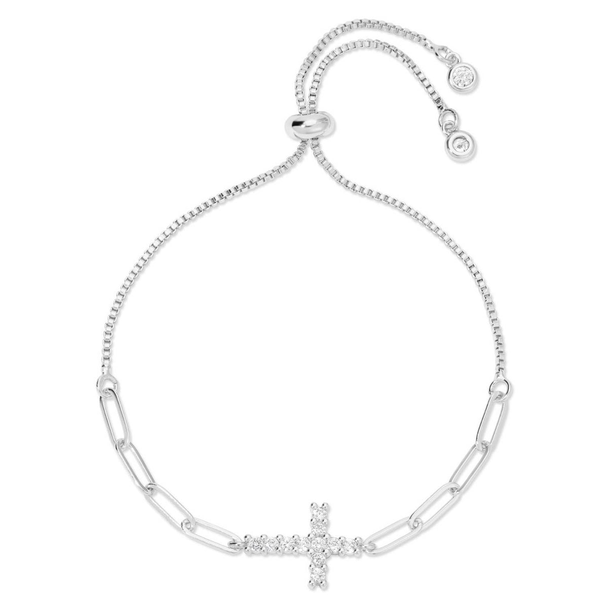 Cross Pulley Bracelet: Silver