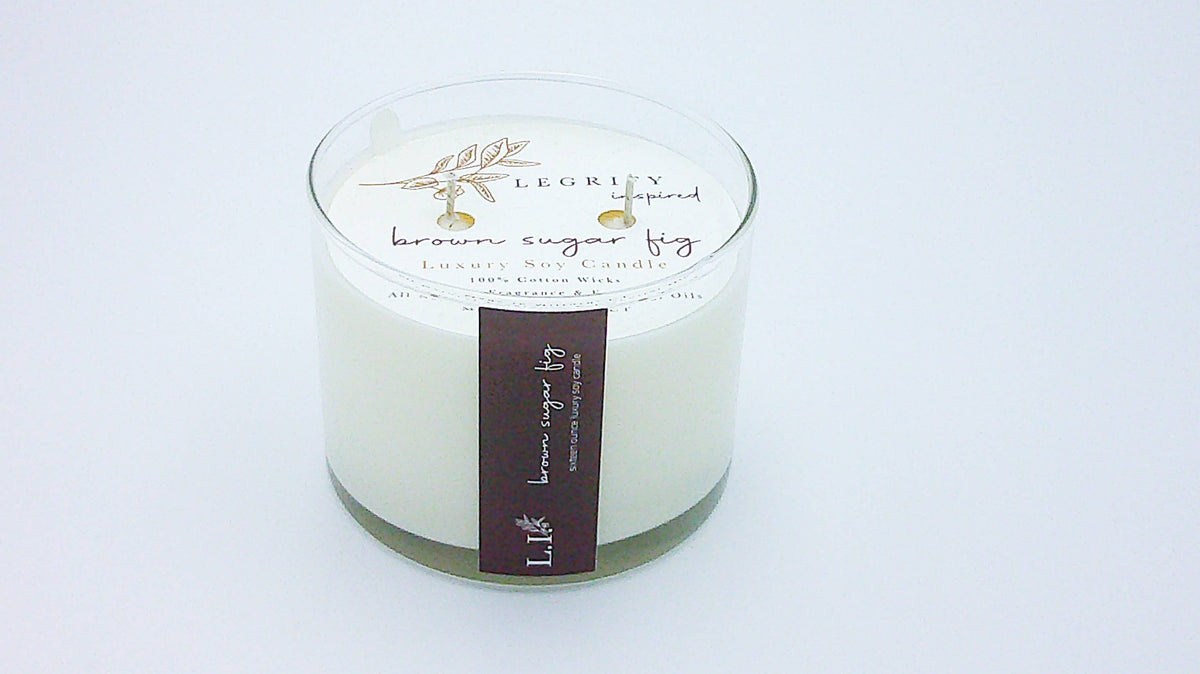 Brown Sugar Fig Classic Glass 2 Wick Soy Candle