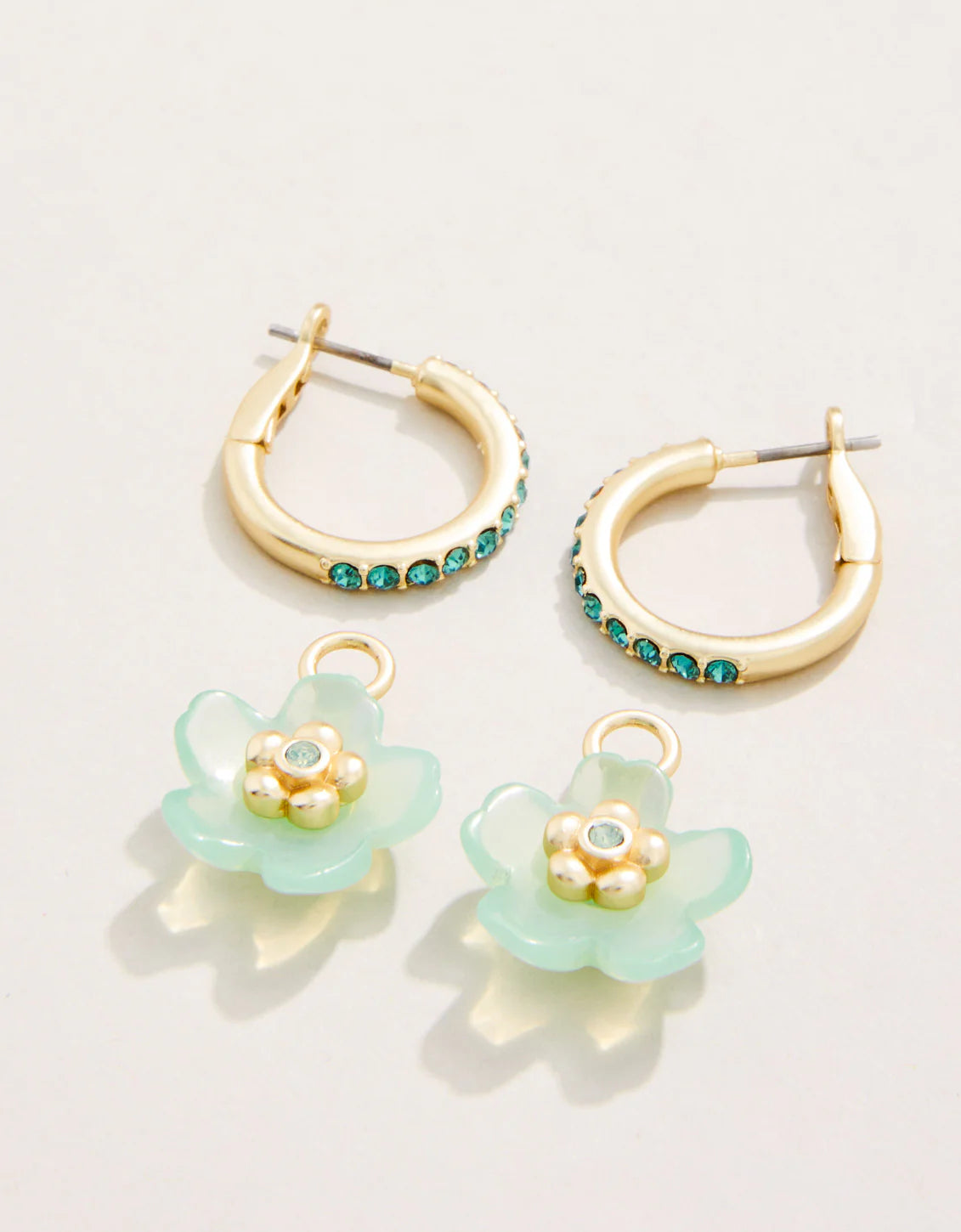 Yarrow Flower Earrings Sea Foam