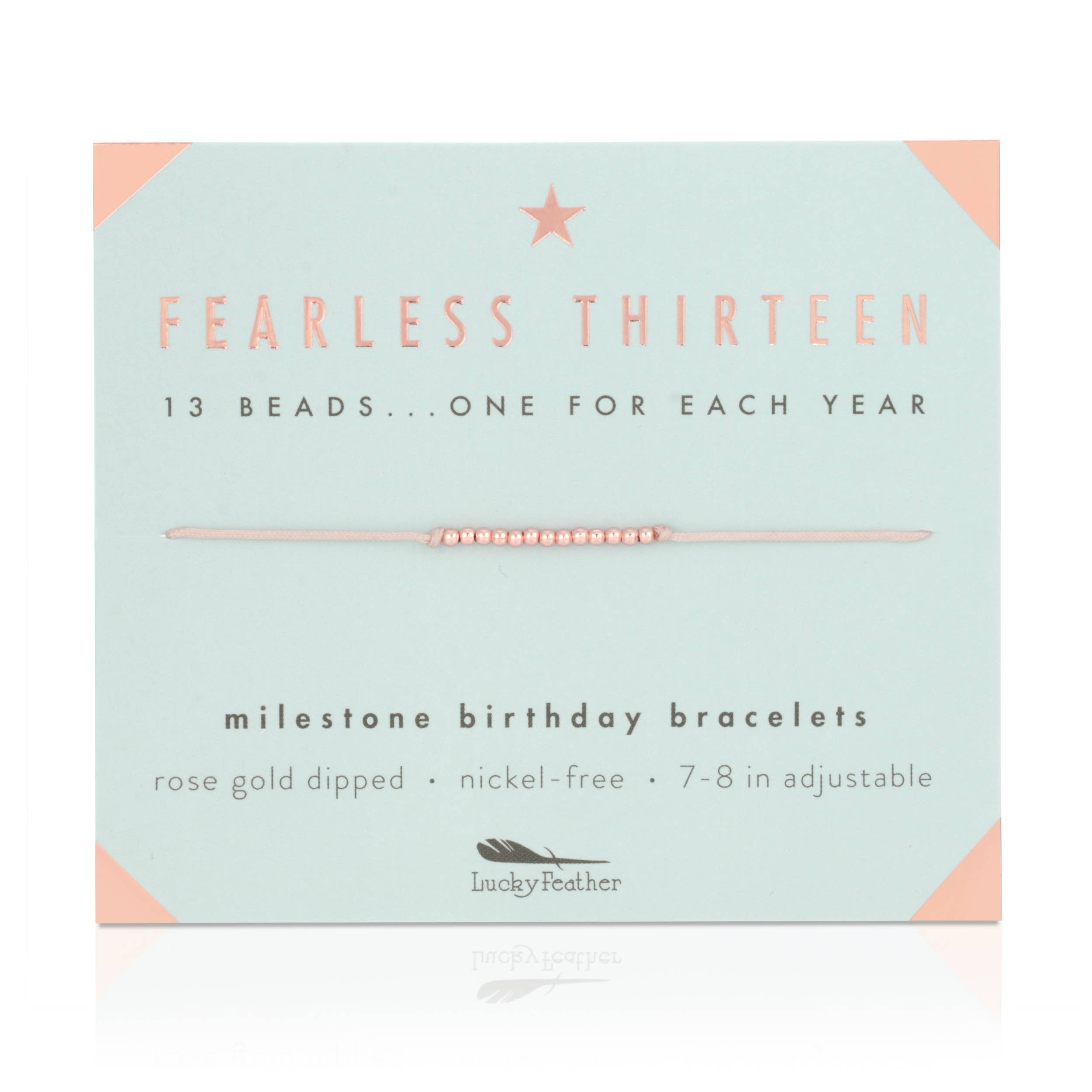 13th Milestone Birthday Bracelet -  A Bead for Each Year