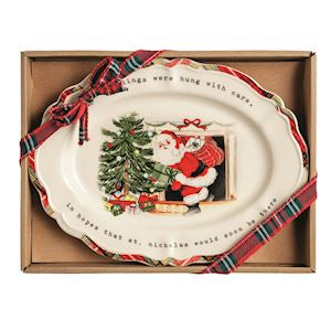 Mr. & Mrs. Claus Sentiment Plate