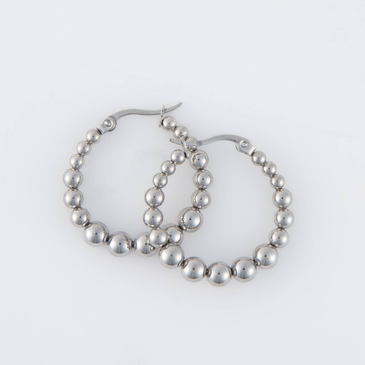 Waterproof Earrings Narelle Bubble Hoops in 18K Gold + Steel: Yellow Gold