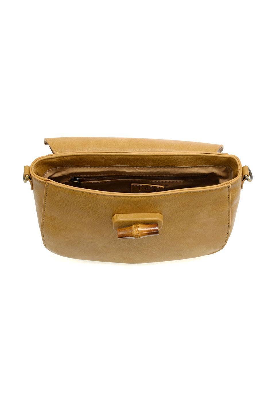 Hattie Bamboo Turnlock Top Handle Flap Crossbody