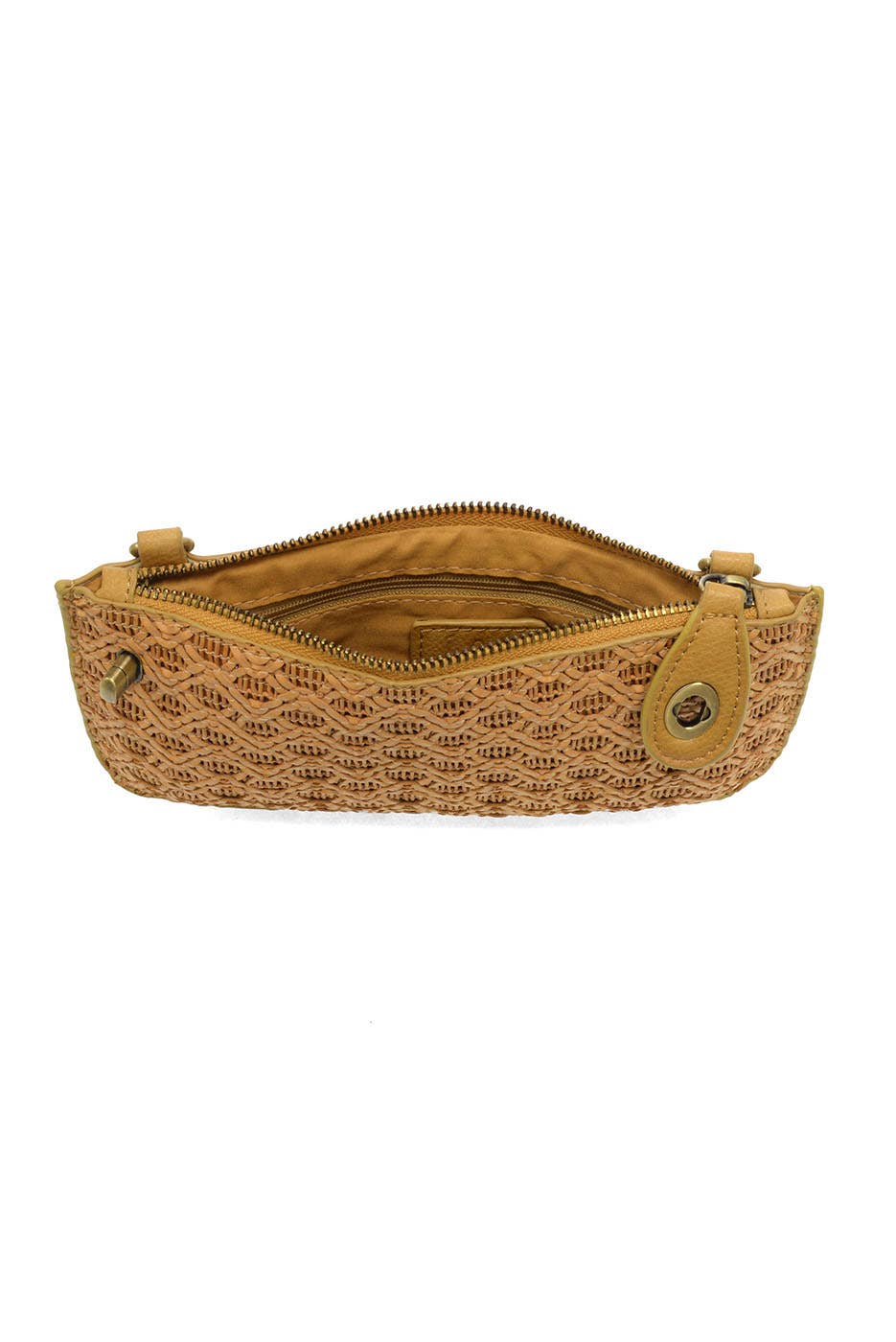 Lattice Woven Mini Crossbody Wristlet Clutch