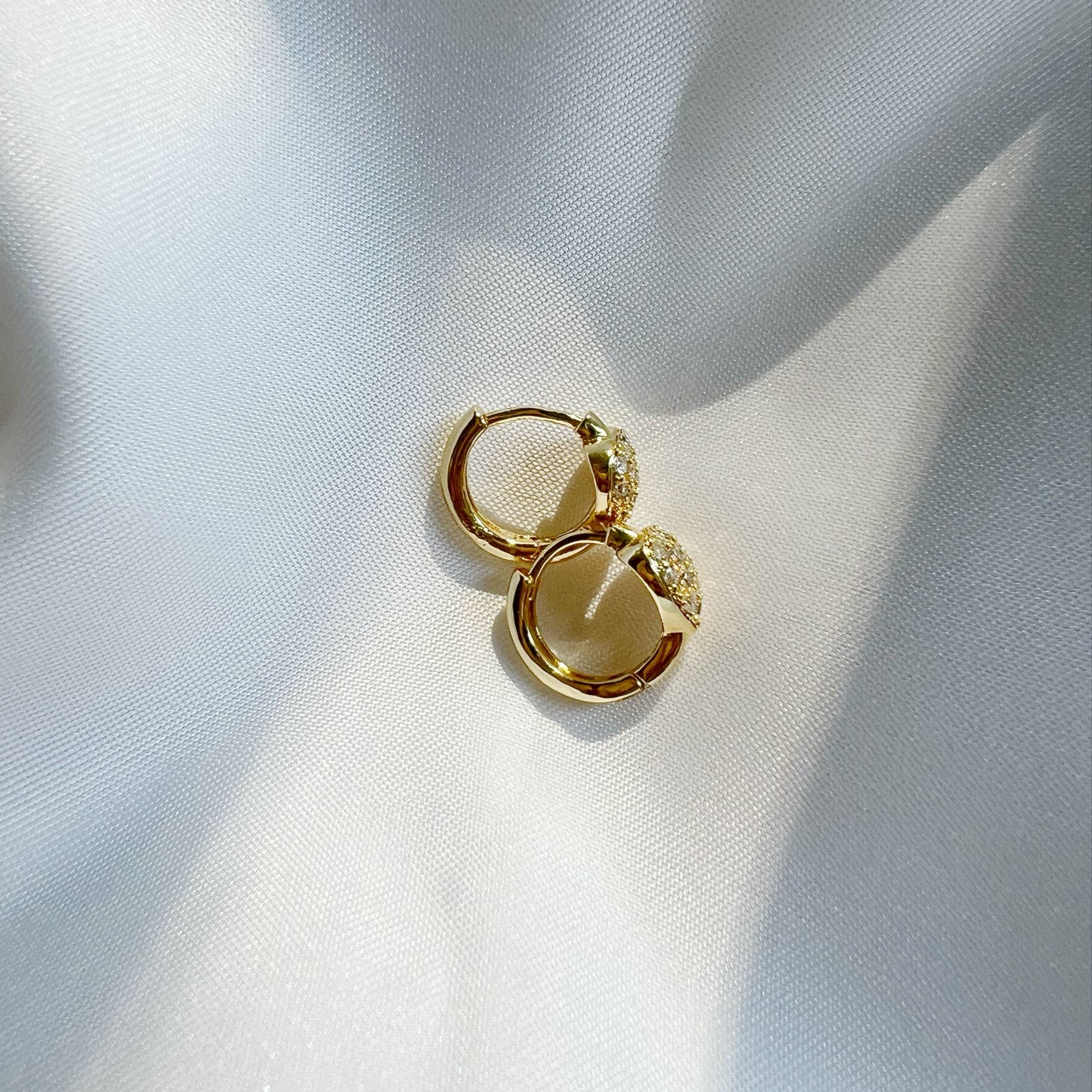 Maddie Heart Gold Filled Huggie Hoops Earrings