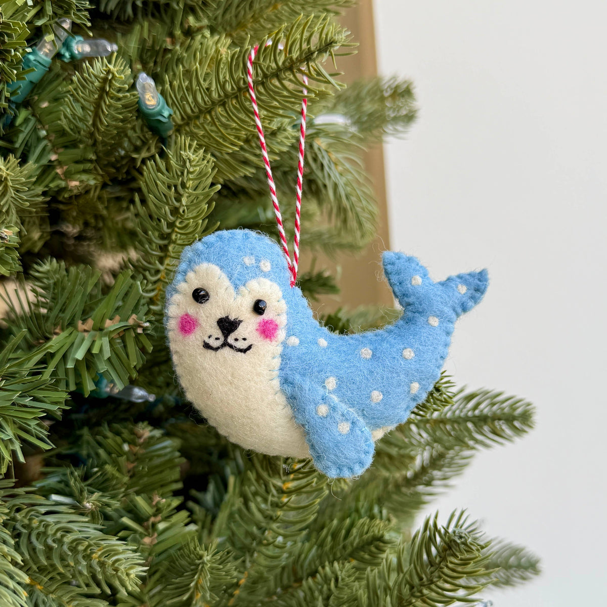 Leopard Seal Felt Wool Christmas Ornament 