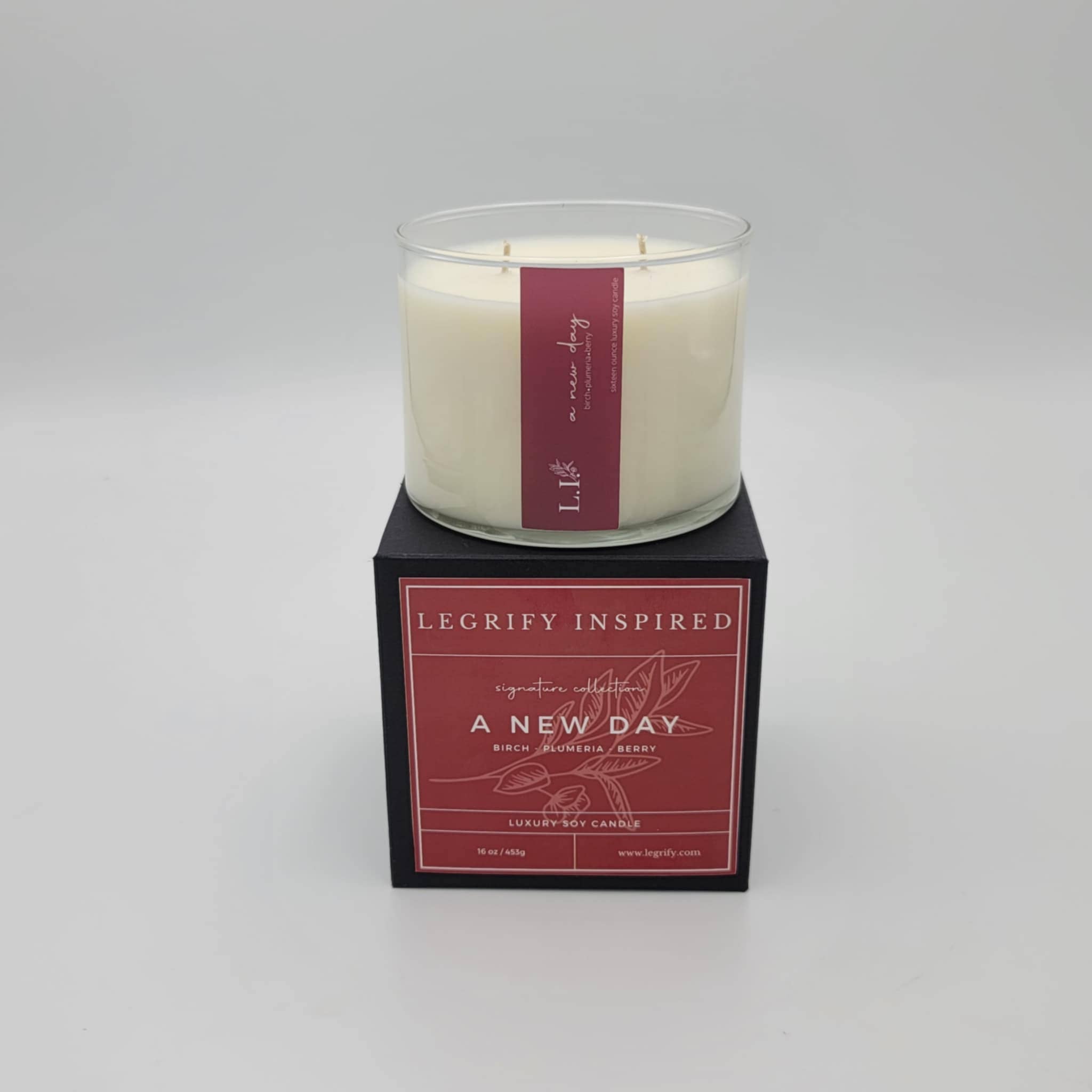 A New Day Classic Glass 2 Wick Soy Candle