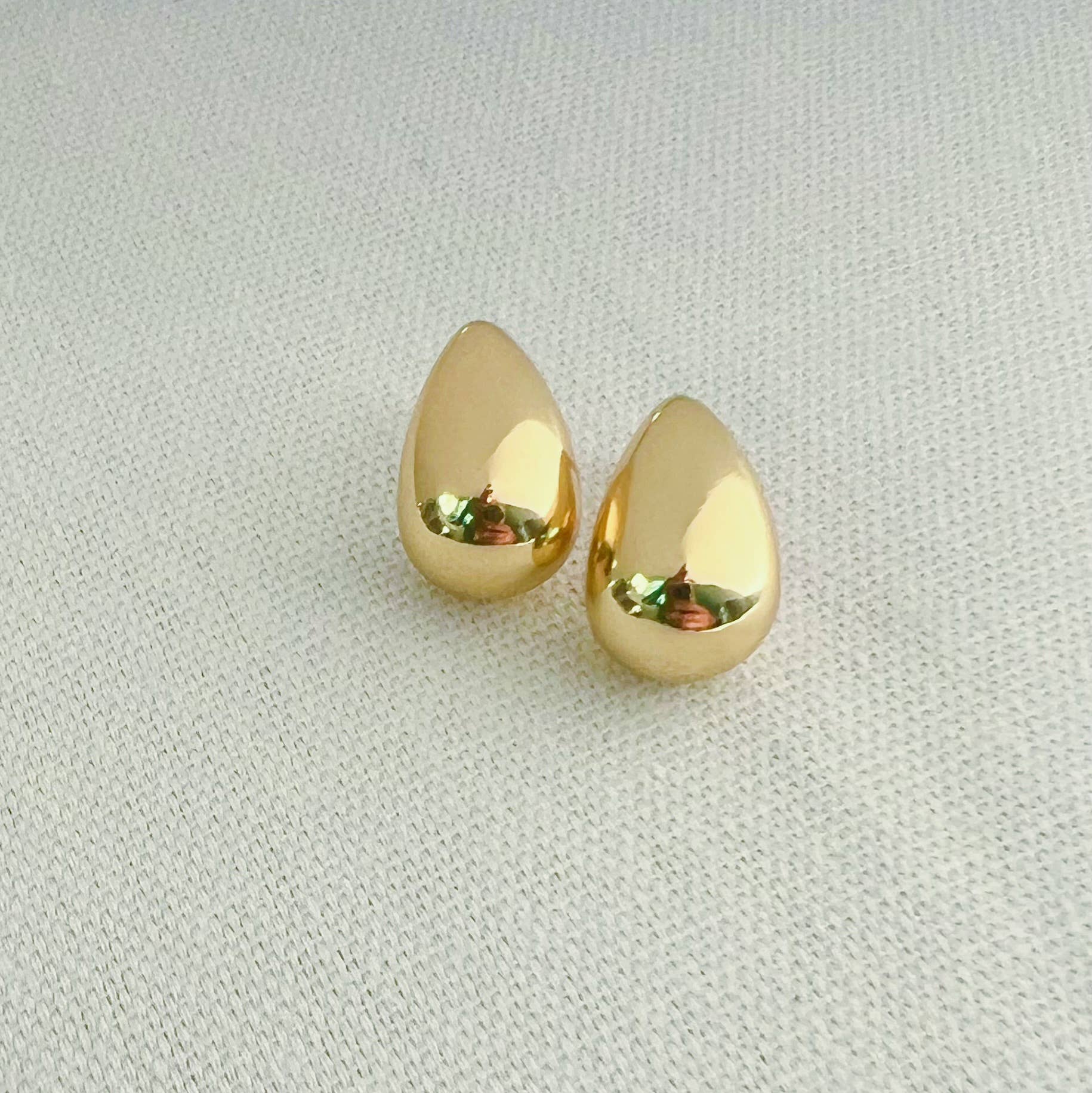 Dome Studs Earrings Gold Filled