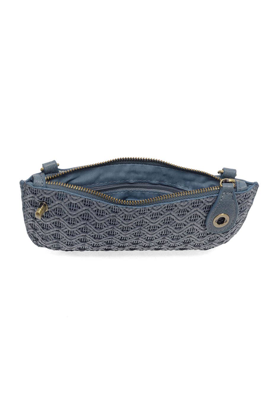Lattice Woven Mini Crossbody Wristlet Clutch