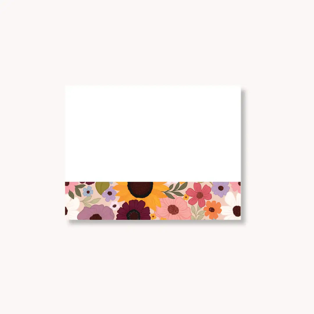 Floral Sticky Note, 4x3"