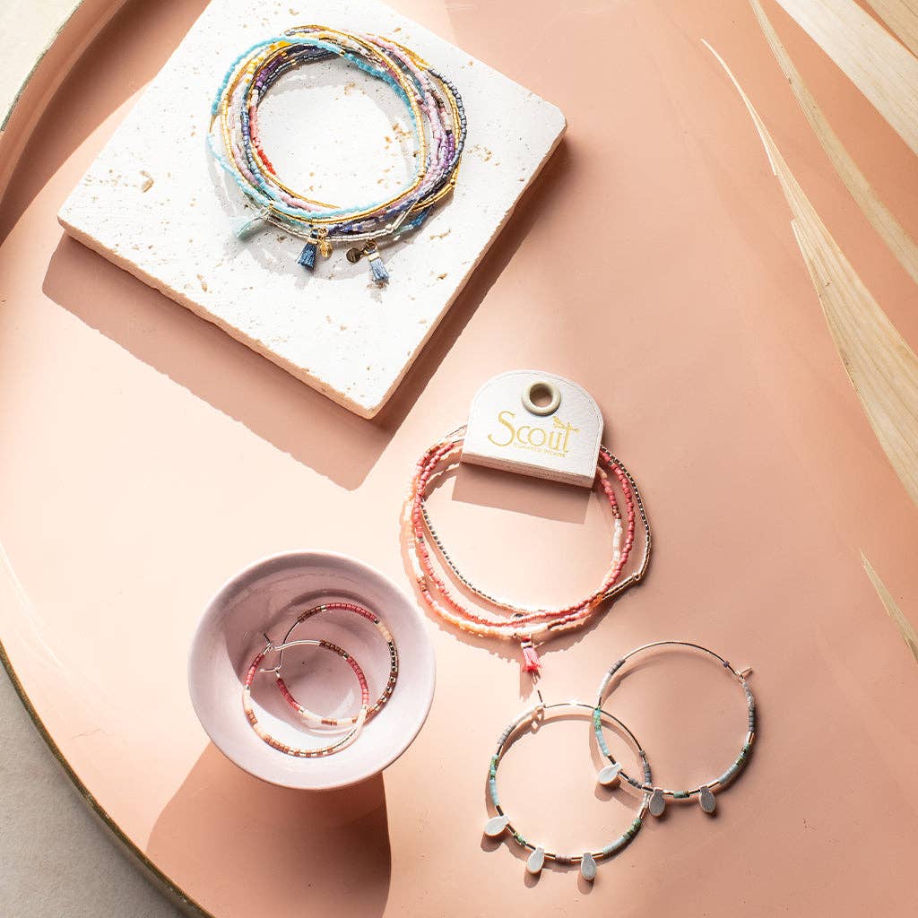 Tonal Chromacolor Miyuki Bracelet Trio - Dark Multi/Gold