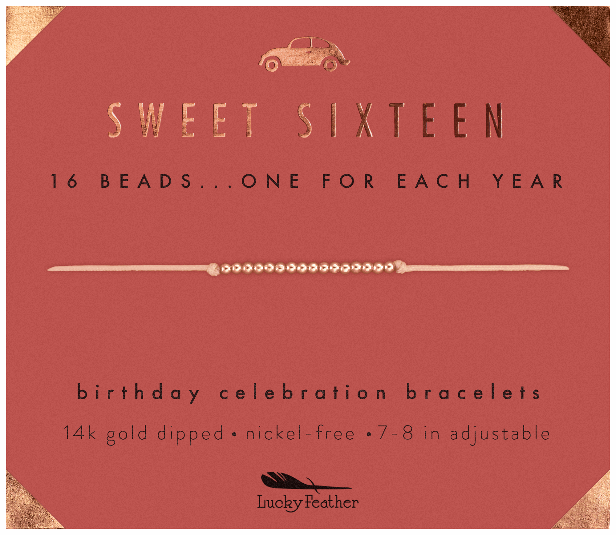 16th Milestone Birthday Bracelet - A Bead for Each Year