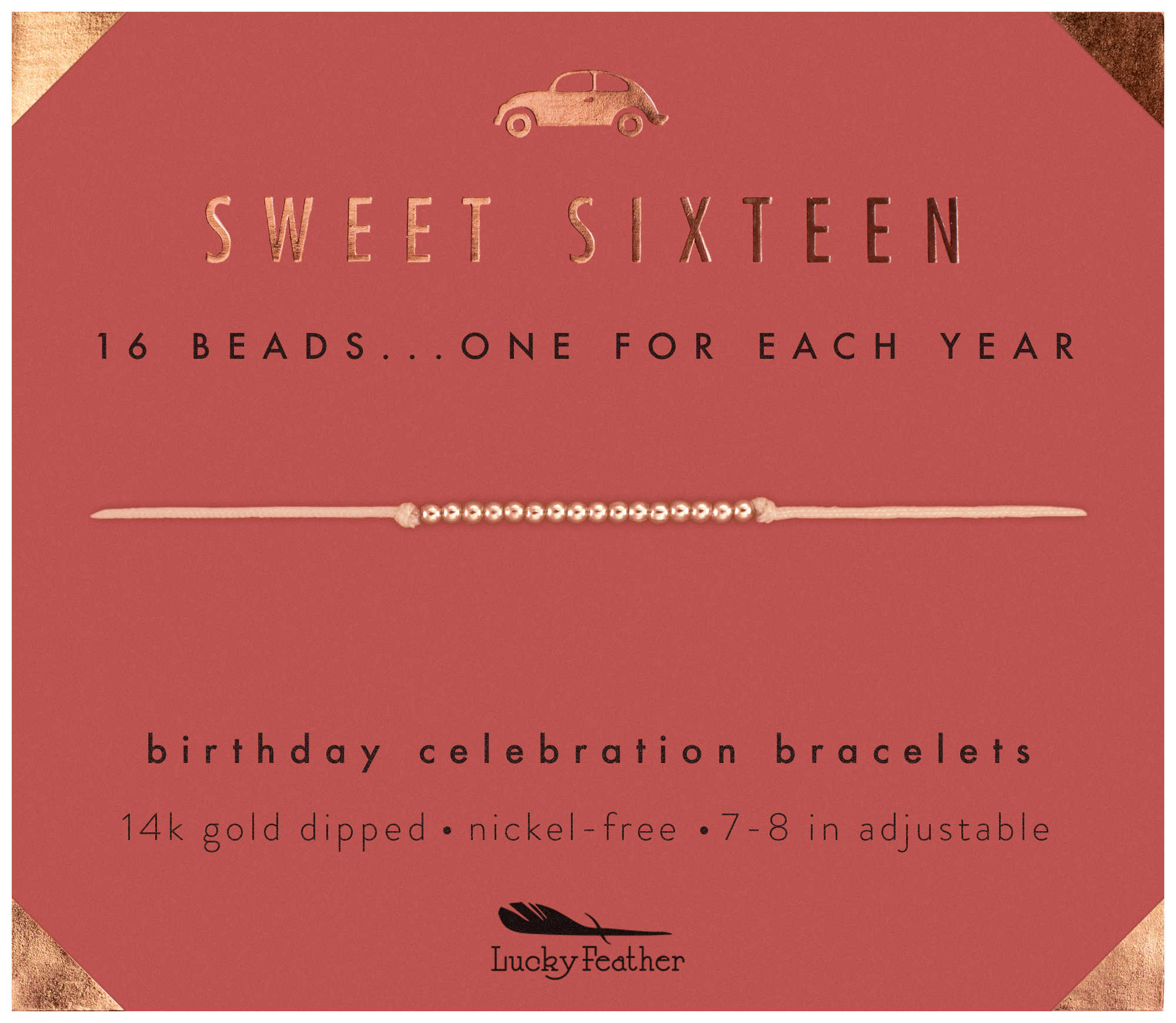 16th Milestone Birthday Bracelet - A Bead for Each Year