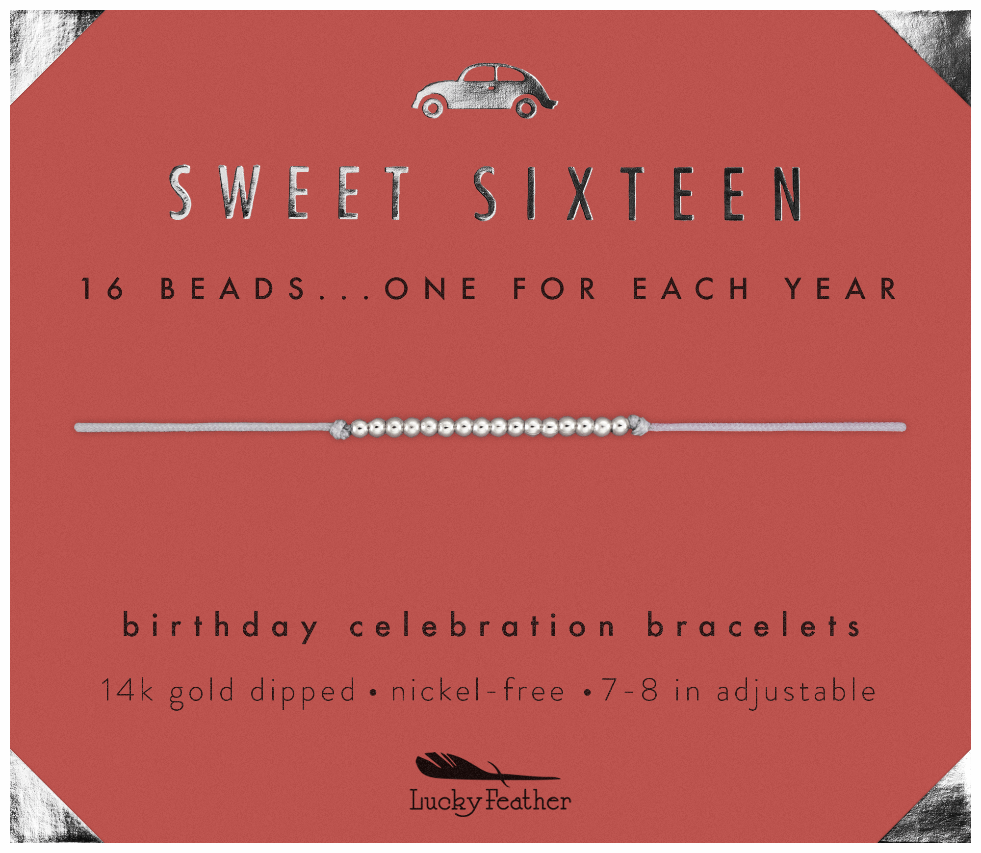 16th Milestone Birthday Bracelet - A Bead for Each Year
