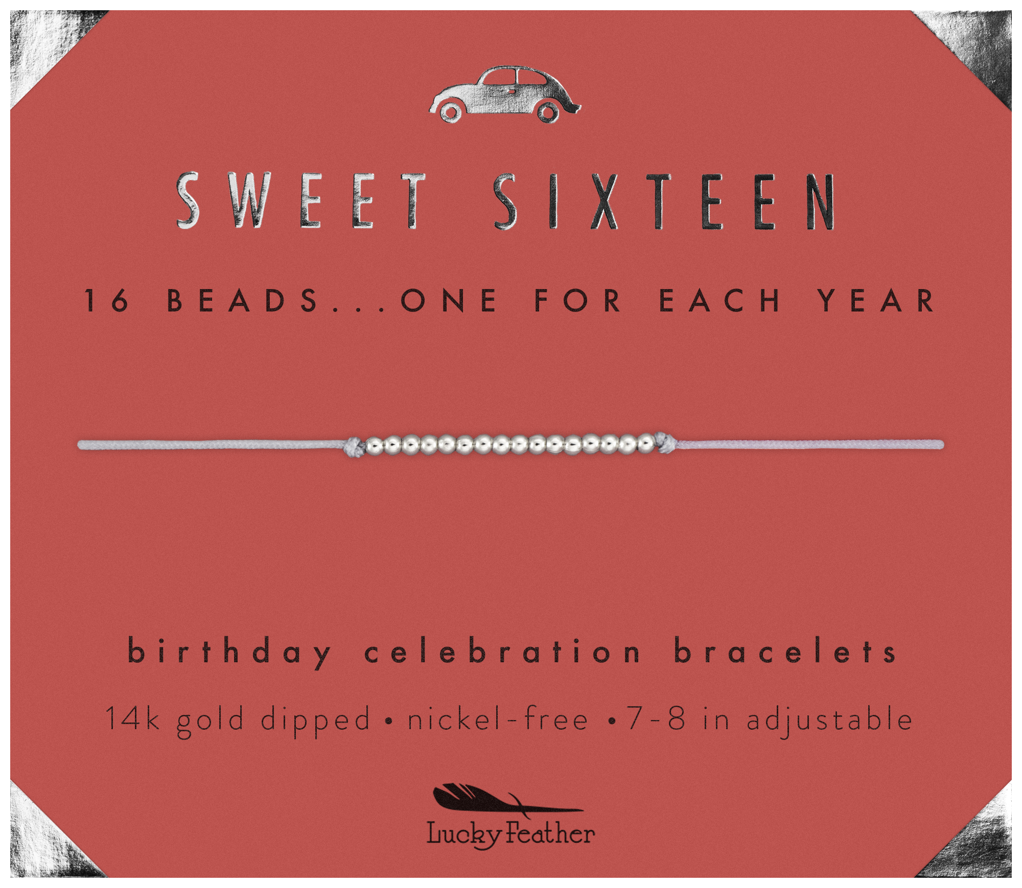 16th Milestone Birthday Bracelet - A Bead for Each Year