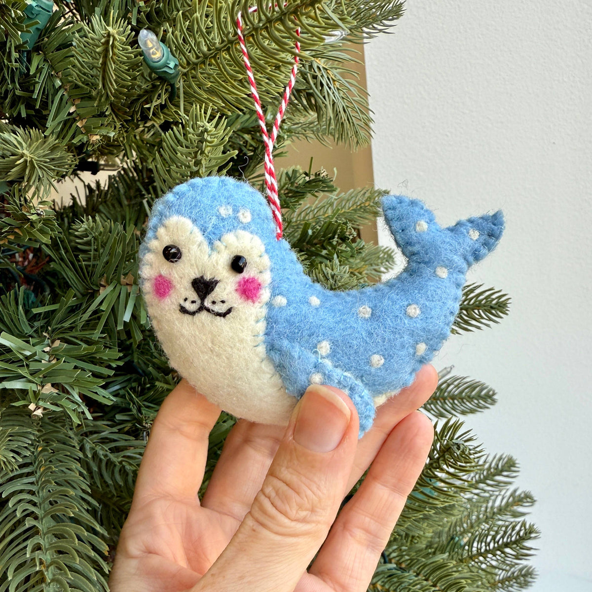 Leopard Seal Felt Wool Christmas Ornament 