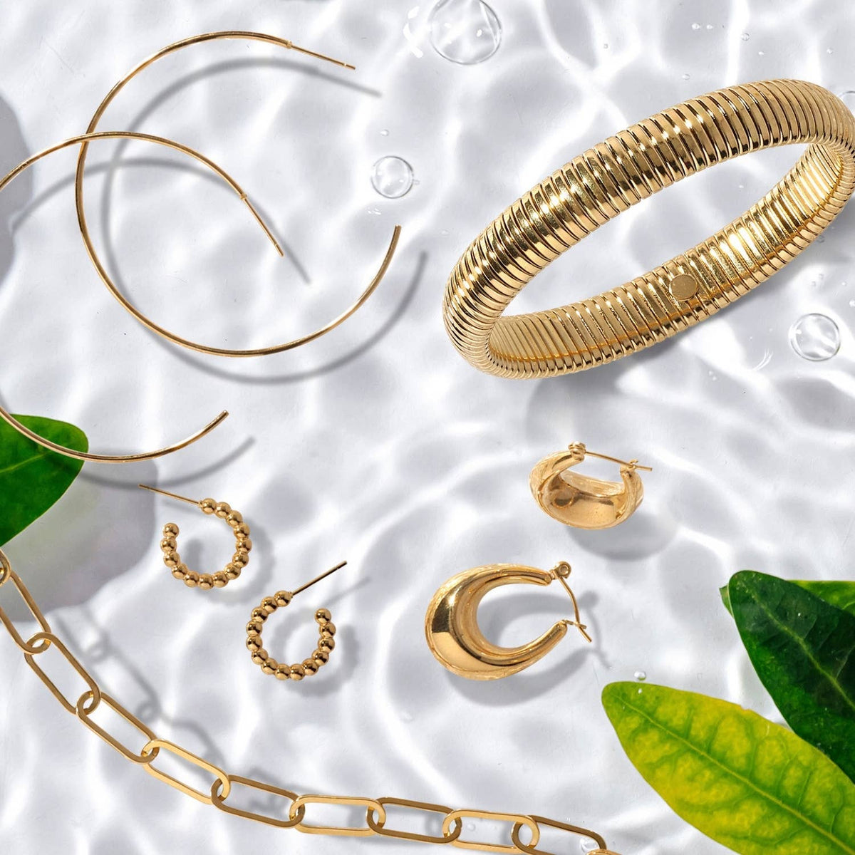 Large Flex Bangle, Water-Resistant: Silver