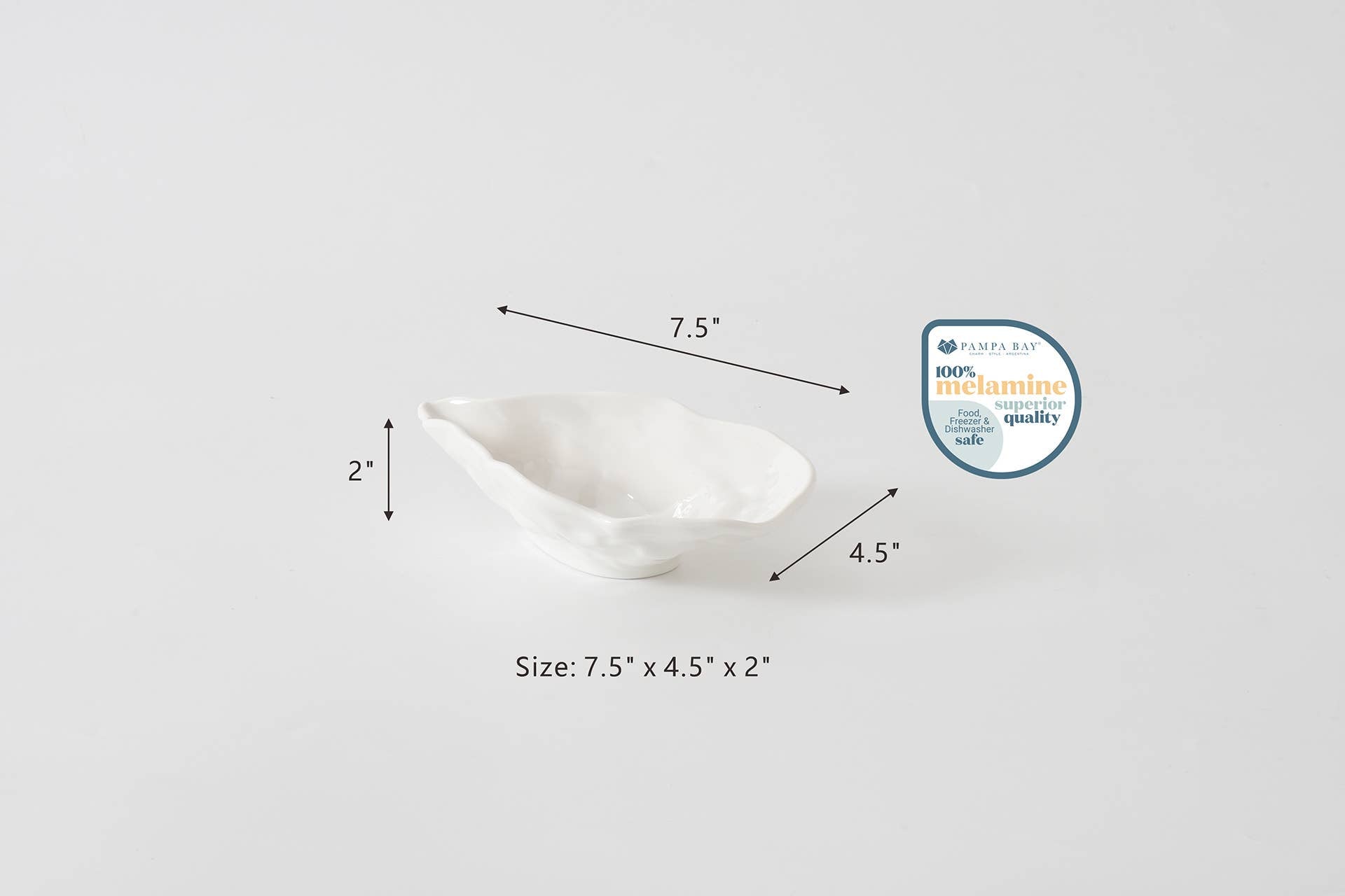 Small Oyster Bowl in Shatterproof Melamine
