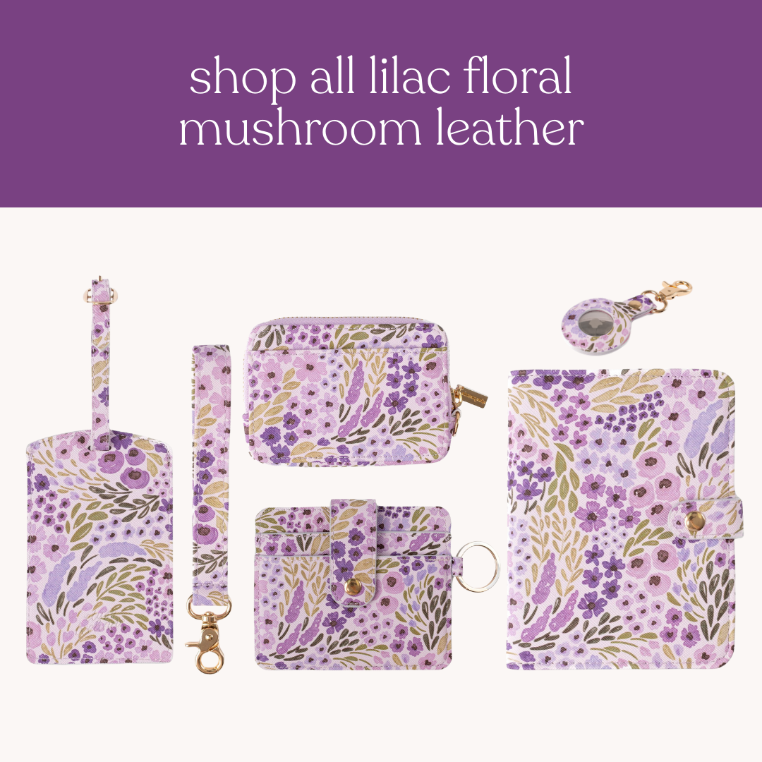 Lilac Floral Wristlet Keychain