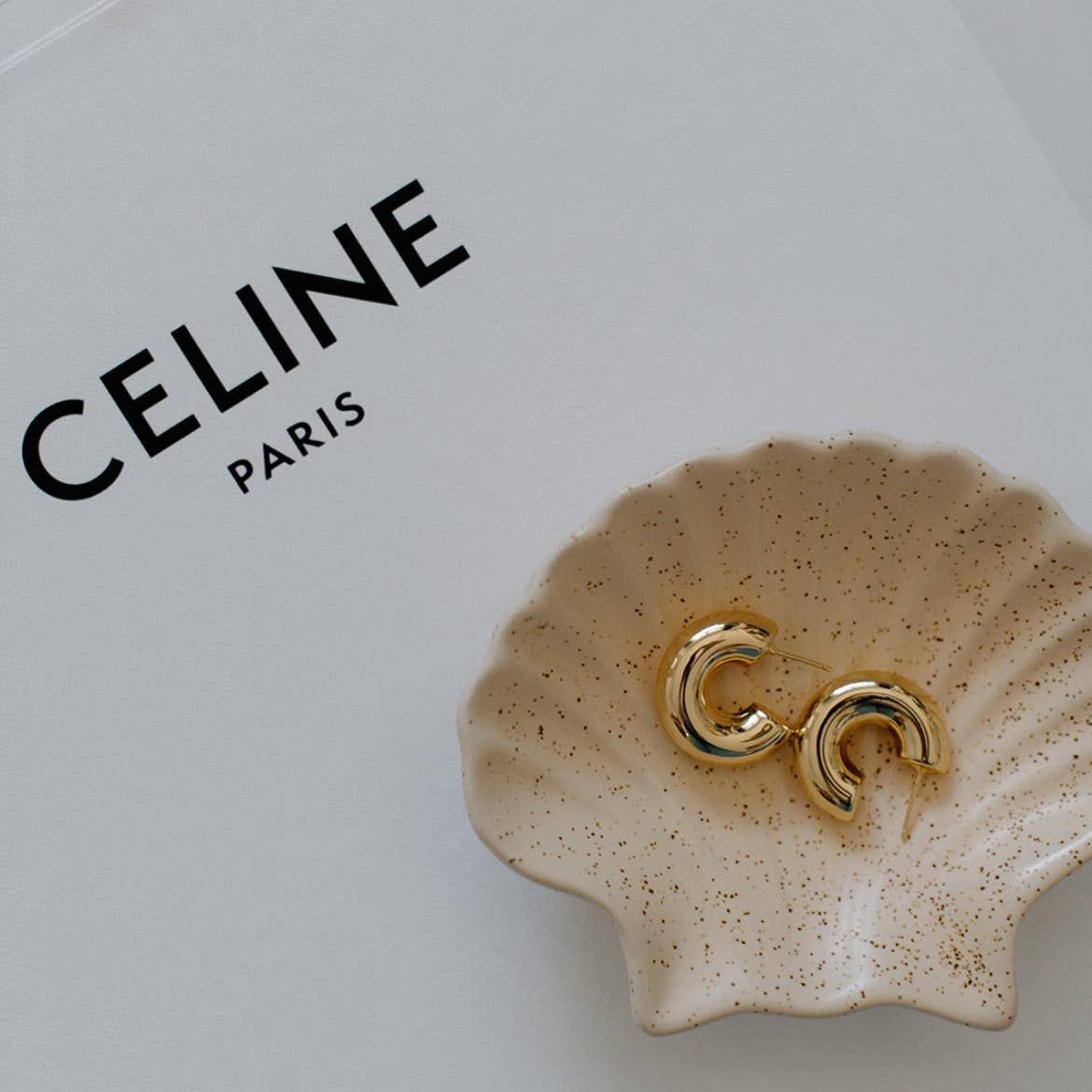 Ellie Chunky Tube Hoops Earrings Gold Filled Silver: Yellow Gold