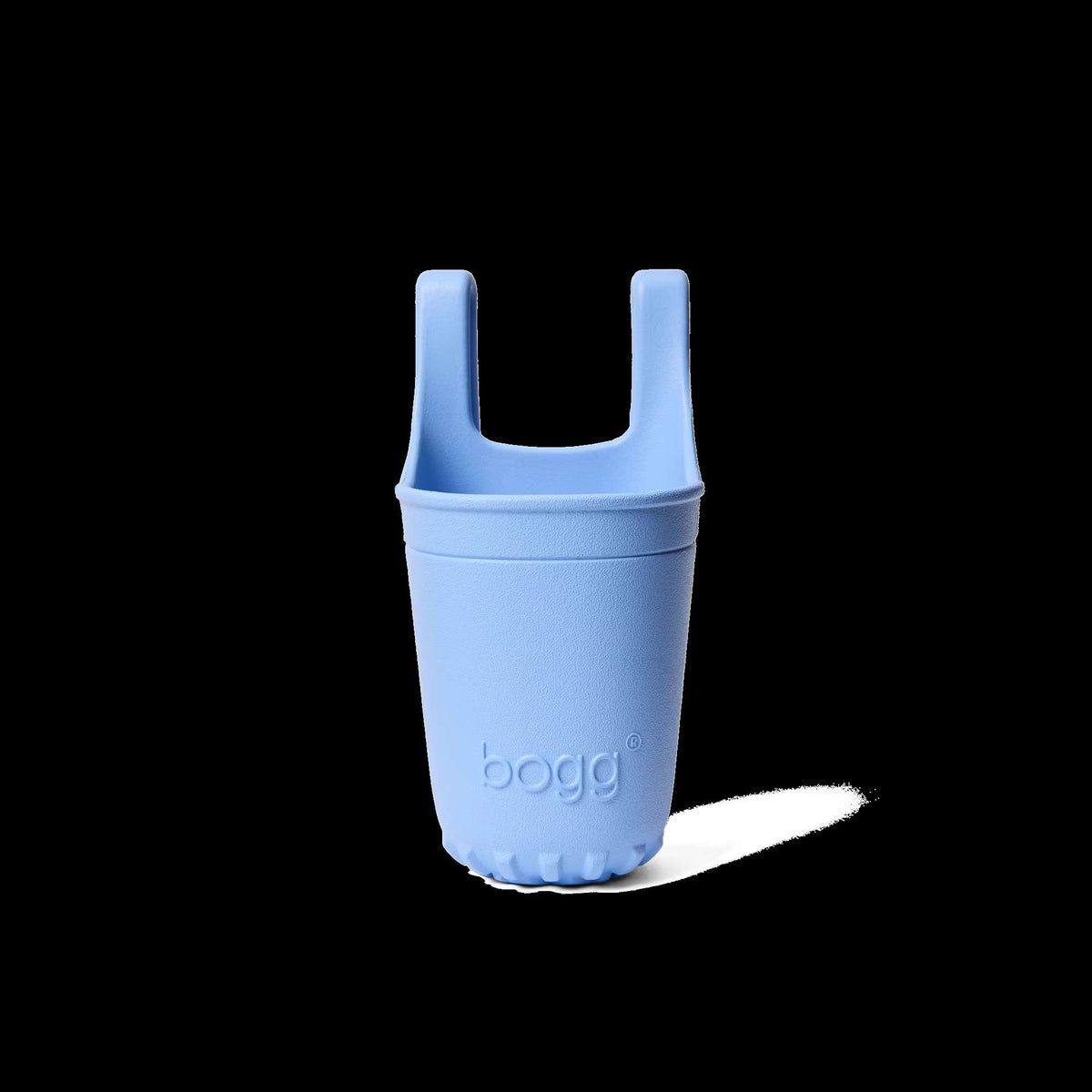 Purple bogg beverage holder on a white background