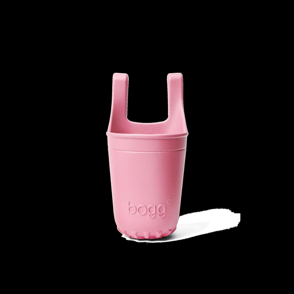 Pink bogg beverage holder on a white background