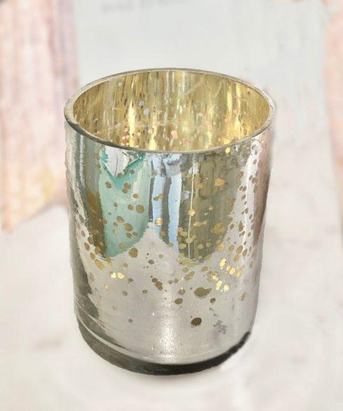Two Tone Silver Mercury Votive