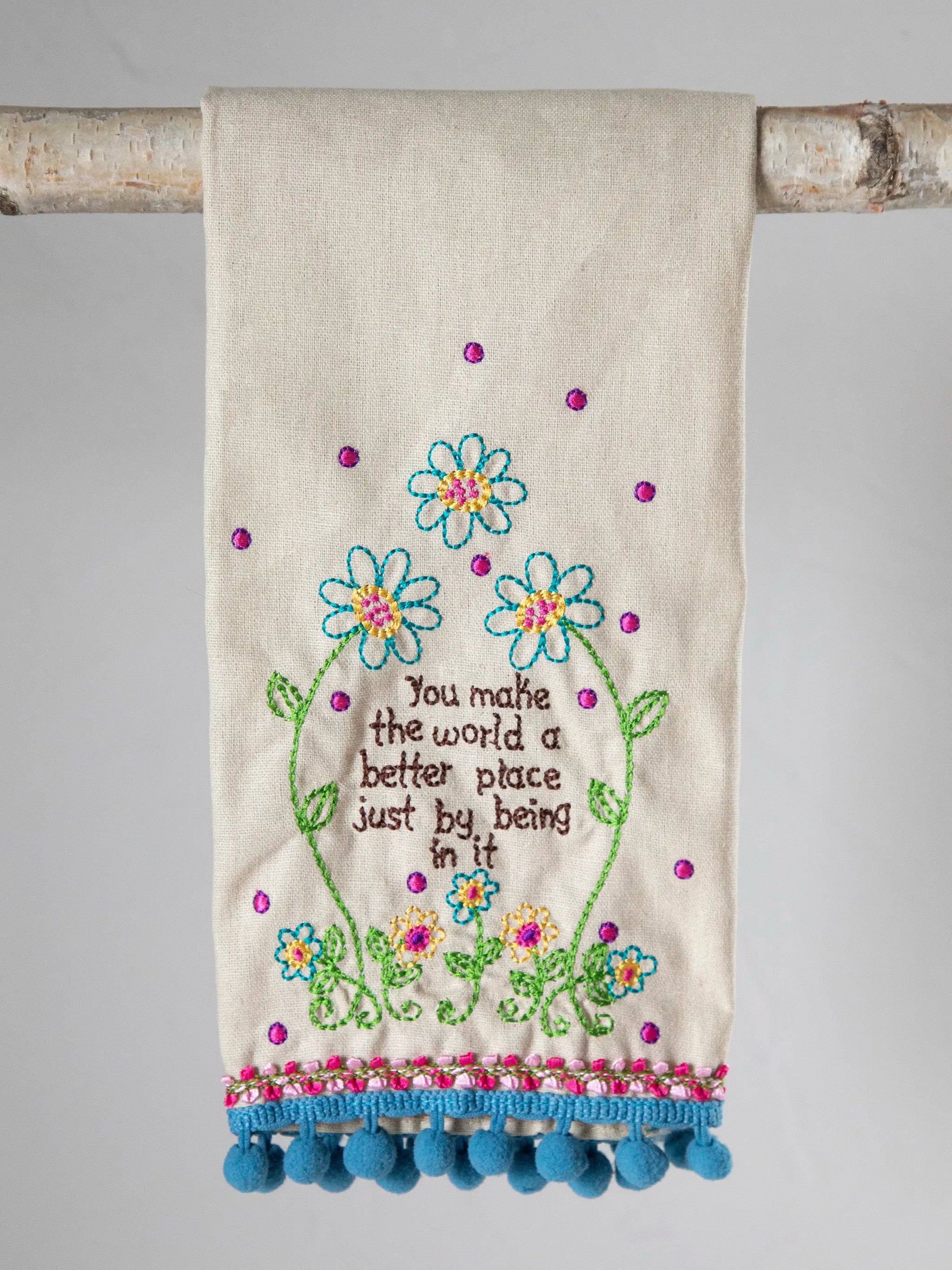 Linen Hand Towel You Make The World